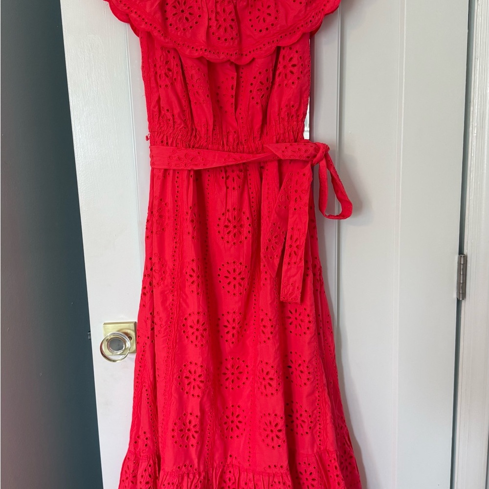 Lilly Pulitzer Red Ruffled Off-the-Shoulder Sundress